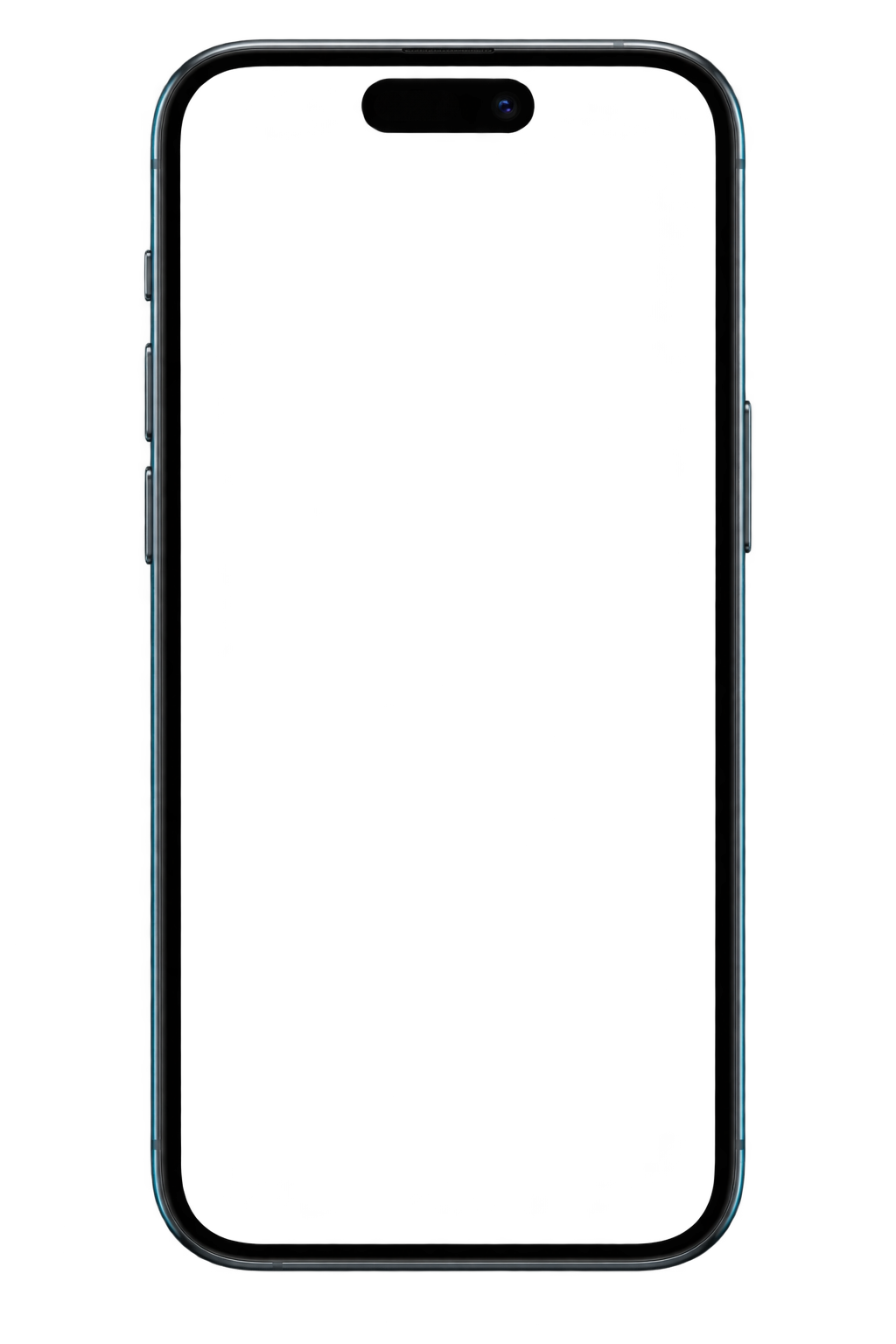 iPhone aus dunklem Titan mit Dynamic Island